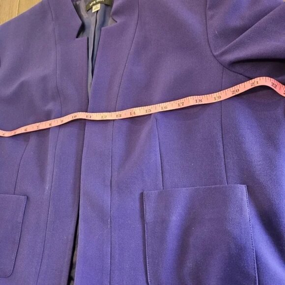 Nine West Women's Vibrant Purple Open Blazer, Lined, Size 16 - Picture 7 of 9